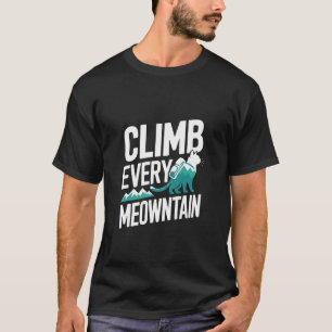 Camiseta Escalada em Todos os Meowntanhas Gato Divertido Ca