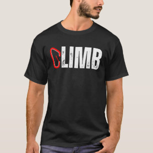 Camiseta ESCALADA Escalador de Rocha Mosquetão Montanhas Es