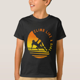 Camiseta Escalada - Escalar Como Uma Garota Bouldering Esca