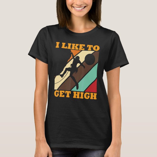 Camiseta Escalada Eu Gosto de Fazer Bouldering Alto (Frente)
