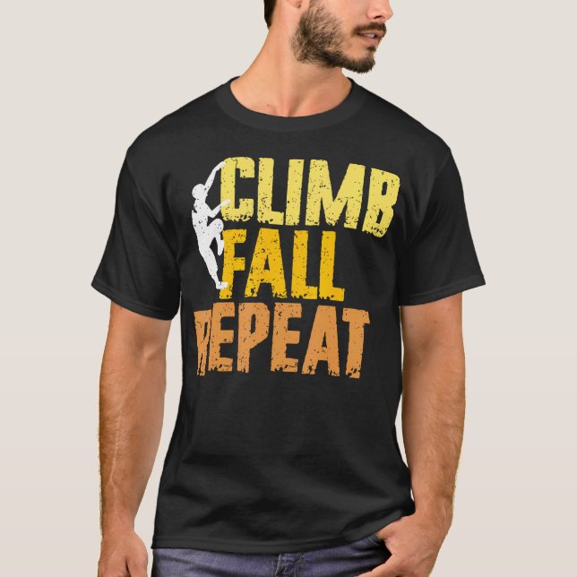 Camiseta Escalada Indoor em Rocha Cair (Frente)