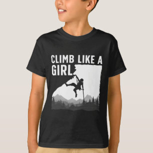 Camiseta Escalada Legal Para Mulheres Meninas Rocha Montanh