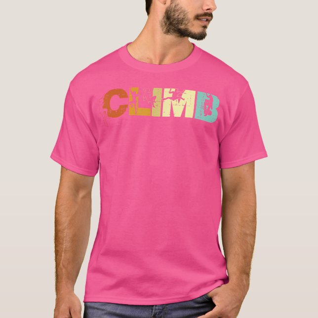 Camiseta Escalada Letras Retro Rock Clima Mulheres Gi (Frente)