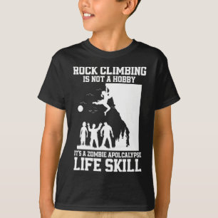 Camiseta Escalada Não É Hobby É Um Apocalipse Zumbi