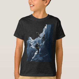 Camiseta Escalada no Gelo Escalador de Gelo Rocha Congelada
