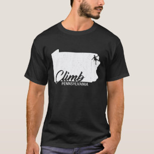 Camiseta Escalada Pennsylvania Rock Climbing Acampamento T