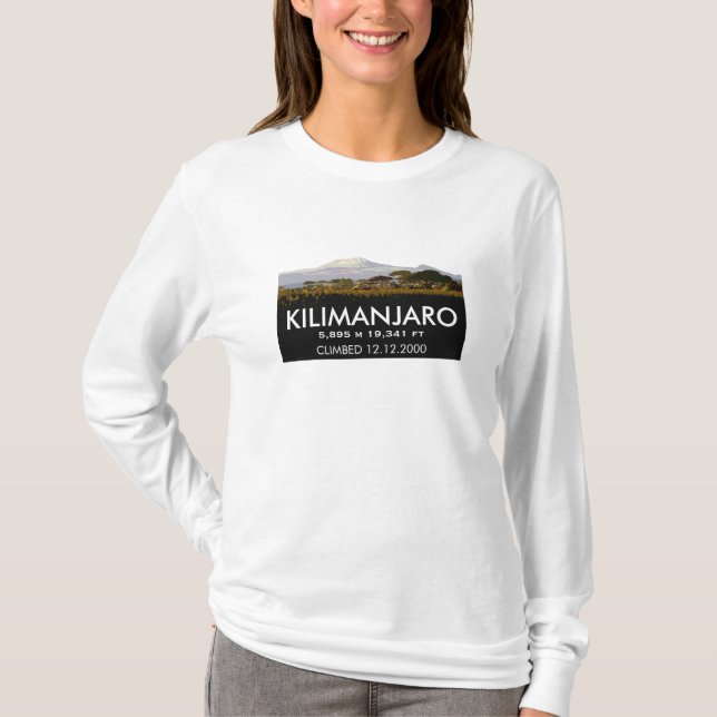 Camiseta Escalada personalizada do Monte Kilimanjaro (Frente)