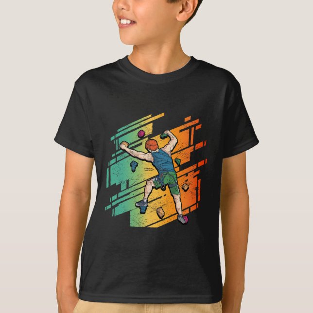 Camiseta Escalada Retro em Rocha Escalada Boulder Escalada  (Frente)