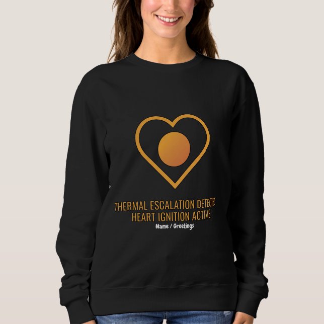 Camiseta Escalada Térmica Detectada Ignção do Coração Ativa (Frente)