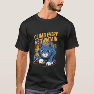 Camiseta Escalade Cada Meowntain Gato Divertido Montanhista