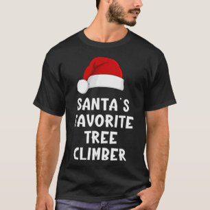 Camiseta Escalador de árvore favorito do Papai Noel de Nata