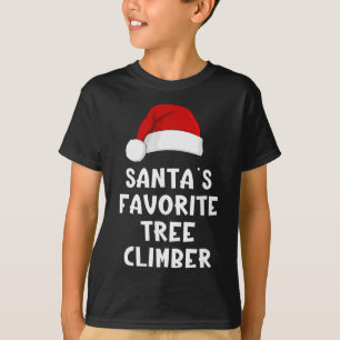Camiseta Escalador de árvore favorito do Papai Noel de Nata
