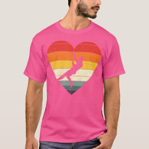 Camiseta Escalador de Rocha do Coração Escalada ao Ar Livre