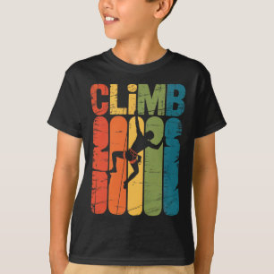 Camiseta Escalador de Rocha Escalada Vintage Bouldering Ret