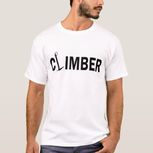 Camiseta escalador rochoso