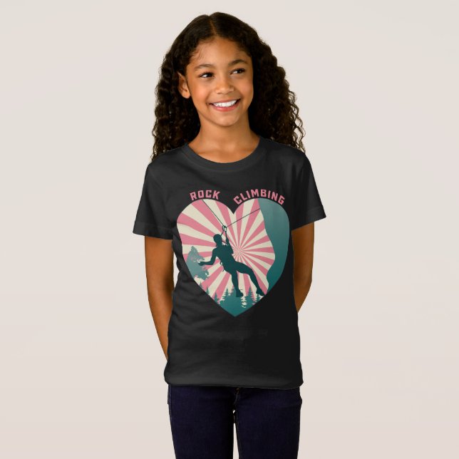 Camiseta Escaladora de Rock e amante de Escalada (Frente Completa)