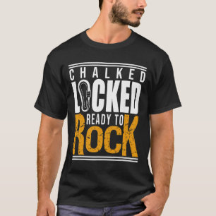 Camiseta Escalando Escalador Engomado Trancado Pronto Para