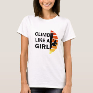 Camiseta escalar como uma menina