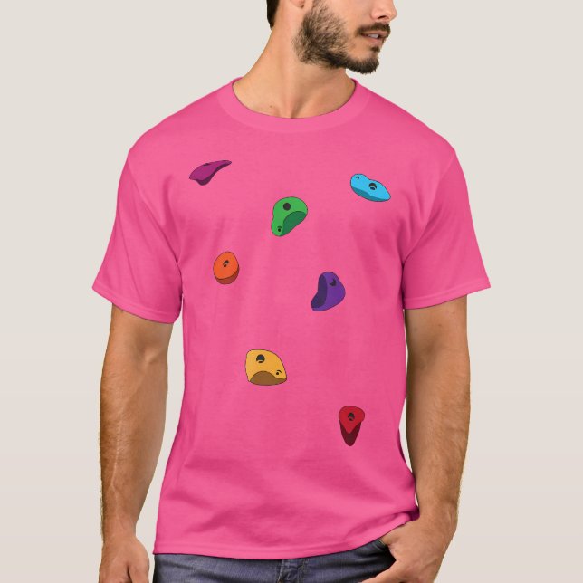 Camiseta Escalas De Pedra Para Escalar Para Homens (Frente)