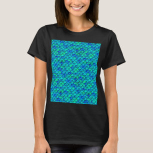 Camiseta Escalas do azul do Aqua