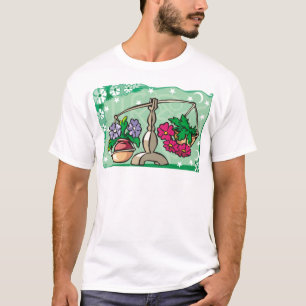 Camiseta Escalas florais do Libra que pesam flores
