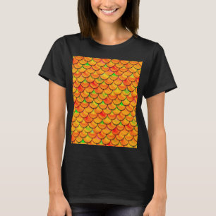 Camiseta Escalas laranja e verde de queda