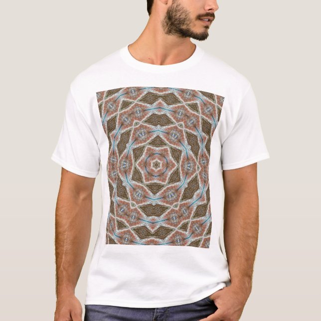 Camiseta Escalas simétricas: padrão circular do tecido. (Frente)