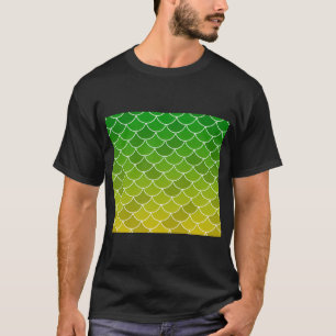 Camiseta Escamas de Peixe Amarelo Verde