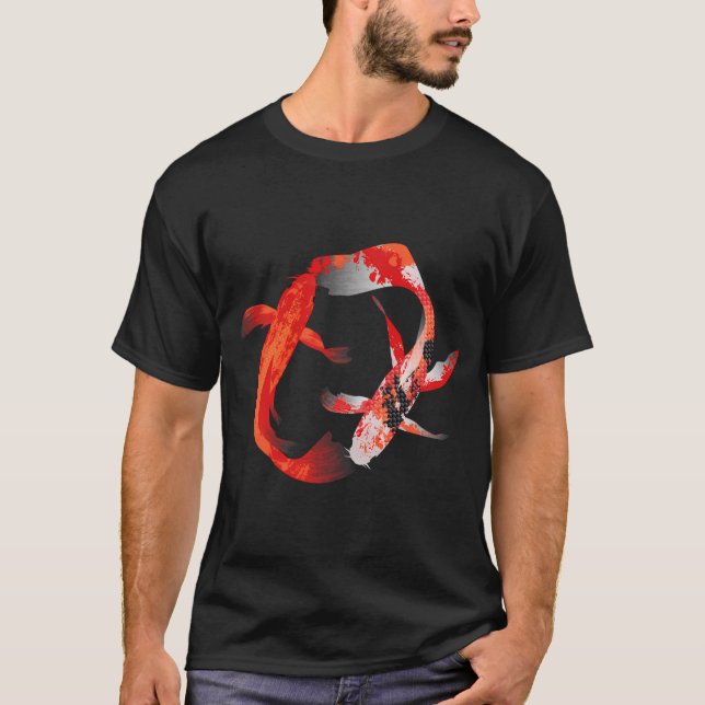 Camiseta Escamas de Peixe Koi - Amarelo (Frente)