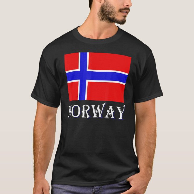 Camiseta Escandinávia Bandeira norueguesa Países Nórdicos N (Frente)