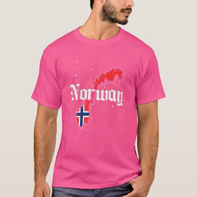 Camiseta Escandinávia Bandeira norueguesa Países Nórdicos N (Frente)