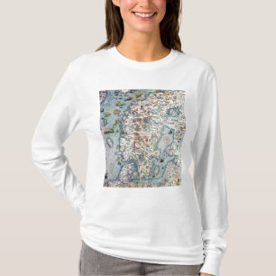 Camiseta Escandinávia, detalhe do porto de Carta