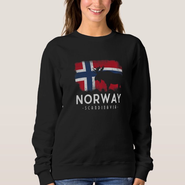 Camiseta Escandinávia, Noruega, Sinalizador Noreg Norge Esc (Frente)