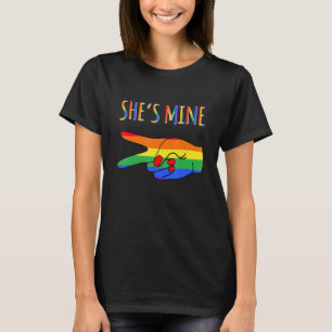 Camiseta Escaneando Lgbt Ela é minha Casal lésbica Correspo