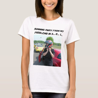 CAMISETA ESCAPANDO DOS MEUS PROBLEMAS EM 3... 2... 1..