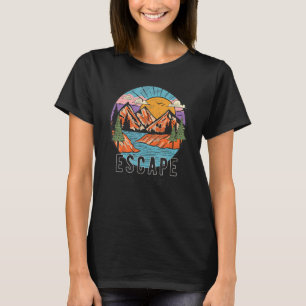 Camiseta Escapar Das Montanhas Sunny Comuns Acampando O Cam