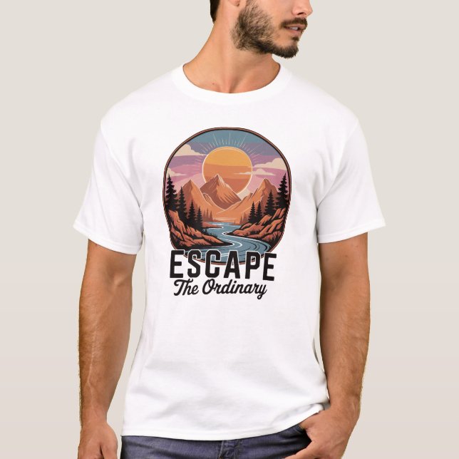 Camiseta Escapar Do Normal - Aventura Da Natureza (Frente)