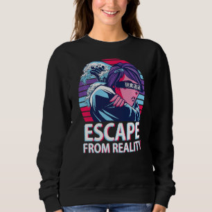 Camiseta Escape Da Realidade Do Aestético Vaporwave E Japon