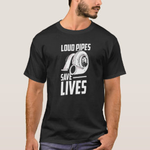Camiseta Escape de tubos altos salva vidas garagem mecânica