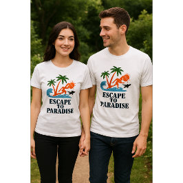 Camiseta Escape para Camisa-T do Paraíso | Freefit Tropical
