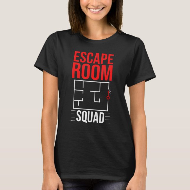 Camiseta Escape Room Game Exit Puzzle Boxes Board Horror 3 (Frente)