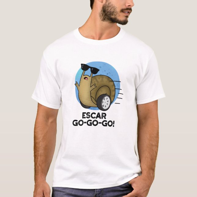Camiseta Escar-go-go Engraçado Caracol Francês (Frente)