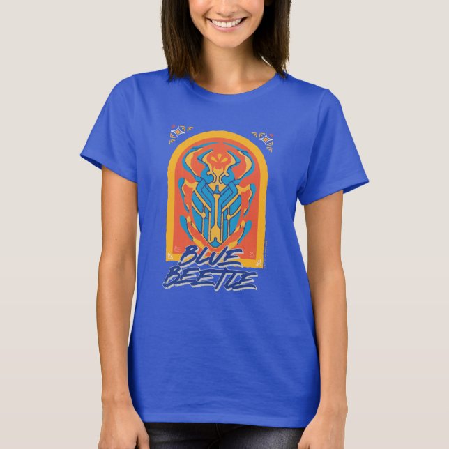 Camiseta Escaravelho Azul Talavera Gráfico (Frente)