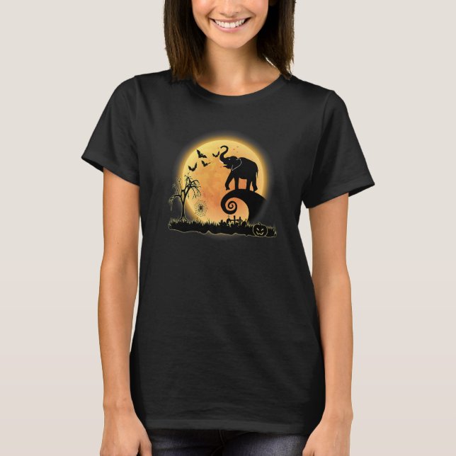 Camiseta Escaravelho De Elefante E Costume De Lua No Hallow (Frente)