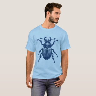 Camiseta Escaravelho do Stag - Azul Shibori (Motif)