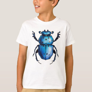 Camiseta Escaravelho, escaravelho, Arte Azul, Entomologia