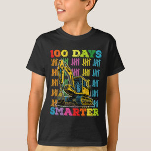 Camiseta Escavadeira 100 Dias Mais Inteligente 100º Dia de