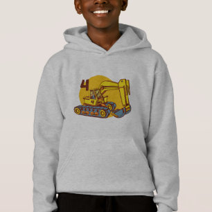 Camiseta Escavadeira Amarela - Presente de 4º Aniversário