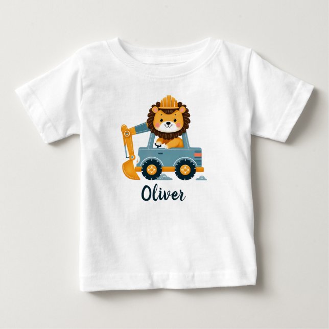Camiseta Escavadeira de Leão Fofo (Frente)