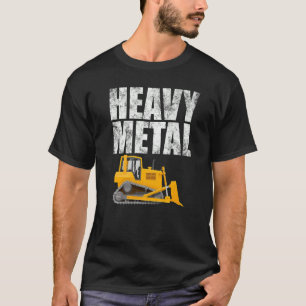 Camiseta Escavadeira de Metal Pesado Bulldozer Construção E